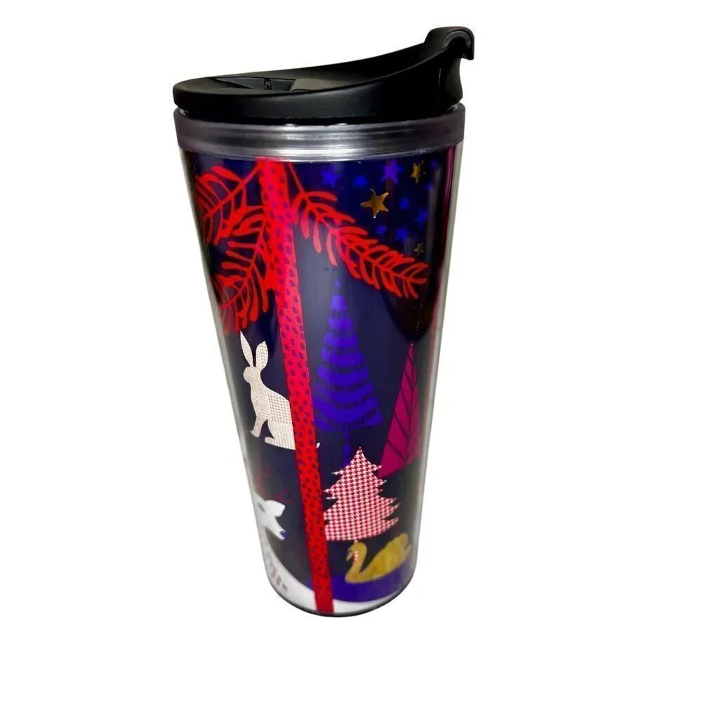 Starbucks 2017 Travel TumblerāMug Cup Christmas Reindeer Holiday Acrylic 16 oz